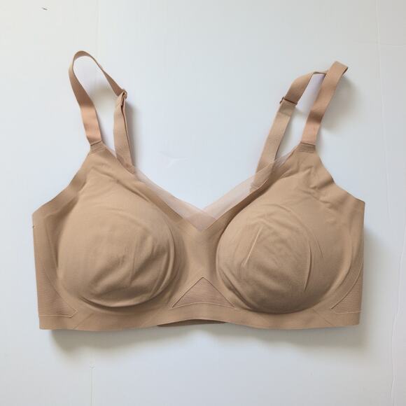 Honeylove Nude Crossover Wireless Sand Seamless Padded Bra Size Small - Picture 7 of 9